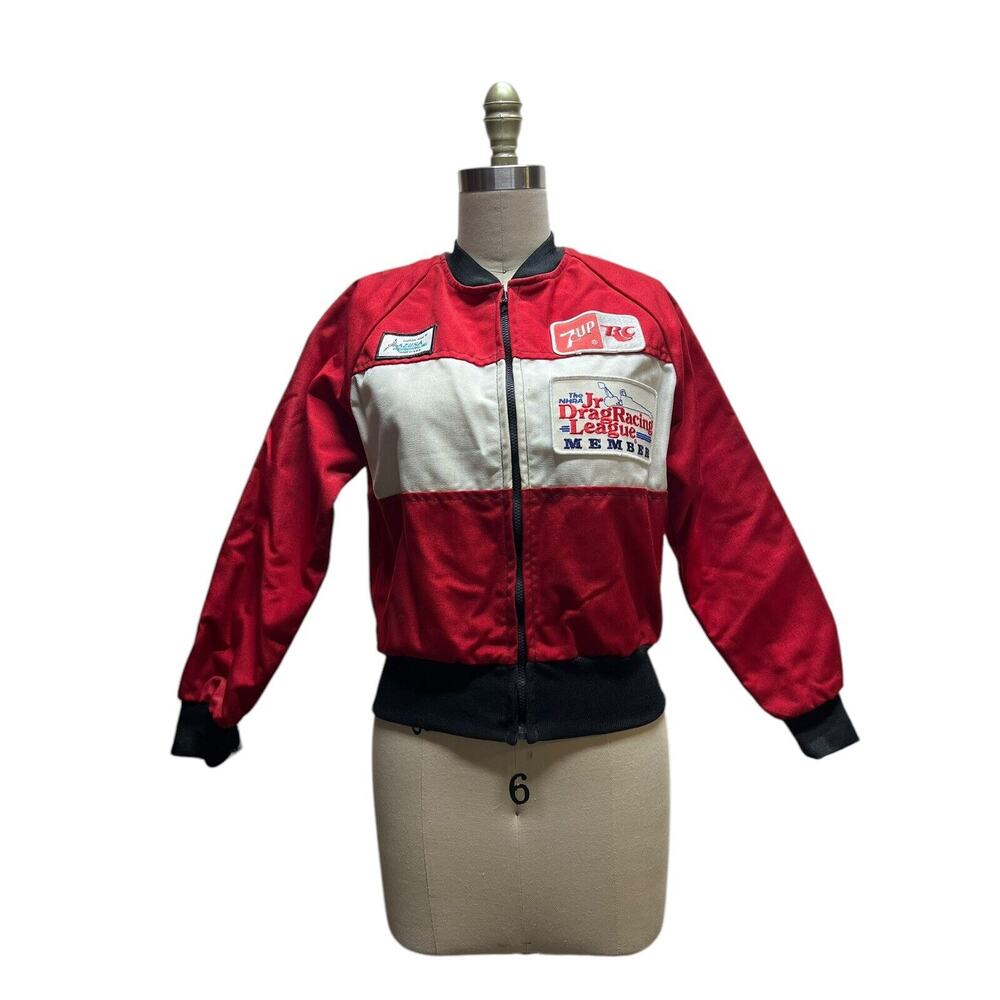 Vintage NHRA Jr Drag Racing League Member Jacket Youth SZ 14